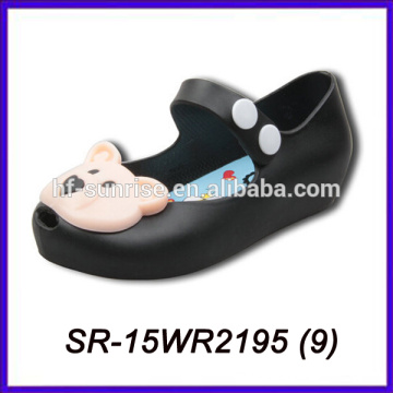 Schwarze Bär pvc Schuhe Art und Weisegelee beschuht Kristallgelee beschuht Melissa Schuhe